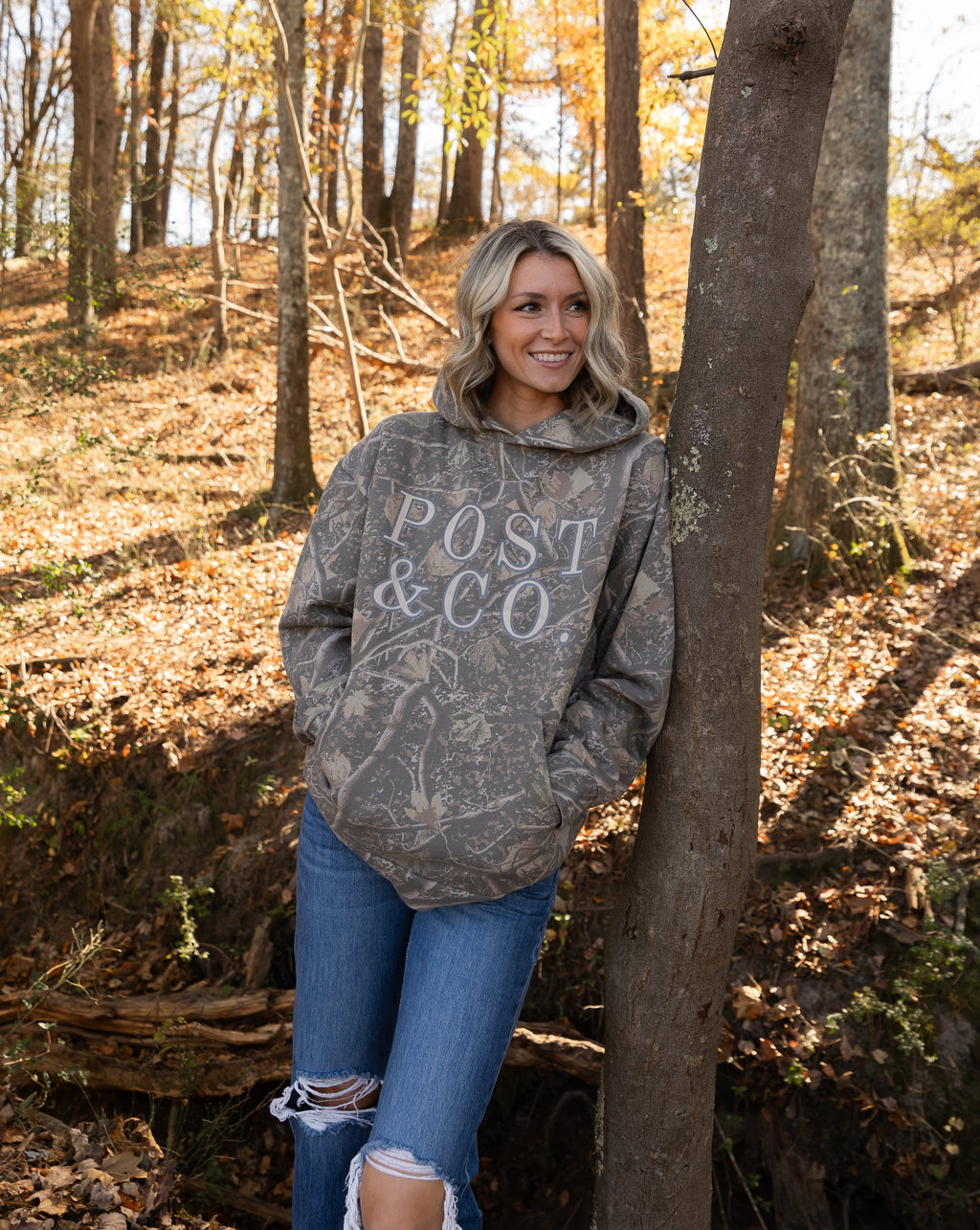 Post & Co. Camo Hooded Sweatshirt