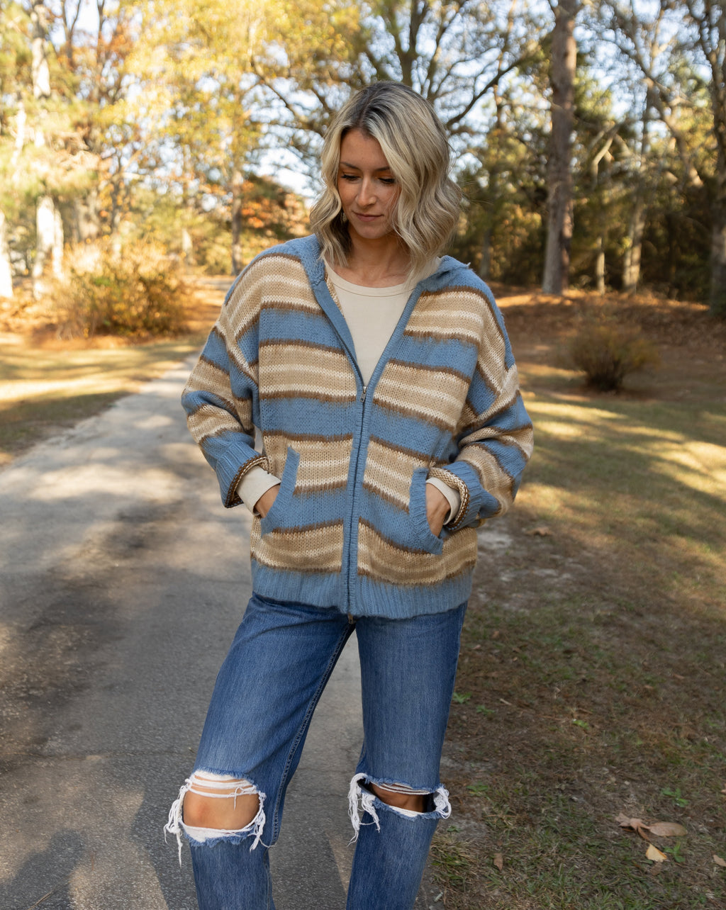 Maeve Striped Cardigan Jacket