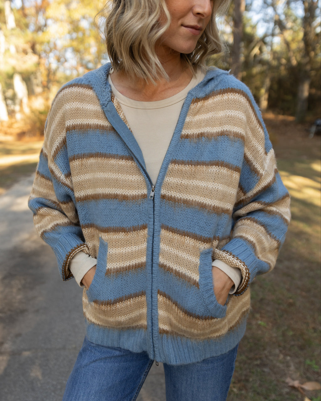 Maeve Striped Cardigan Jacket