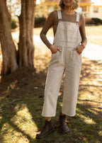 Hattie Gingham Denim Overalls