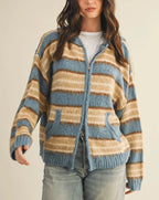 Maeve Striped Cardigan Jacket