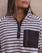 Edie Striped Fleece Pullover