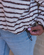 Edie Striped Fleece Pullover