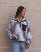 Edie Striped Fleece Pullover