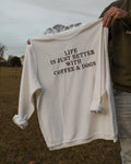 Coffee & Dogs Corded Crewneck